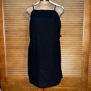 Abercrombie & Fitch Open Back Linen Dress - Large Petite
